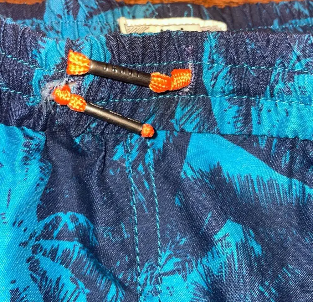 Vintage Jn.Joy Boys Size 8 Tropical Palm Print Swim Trunks